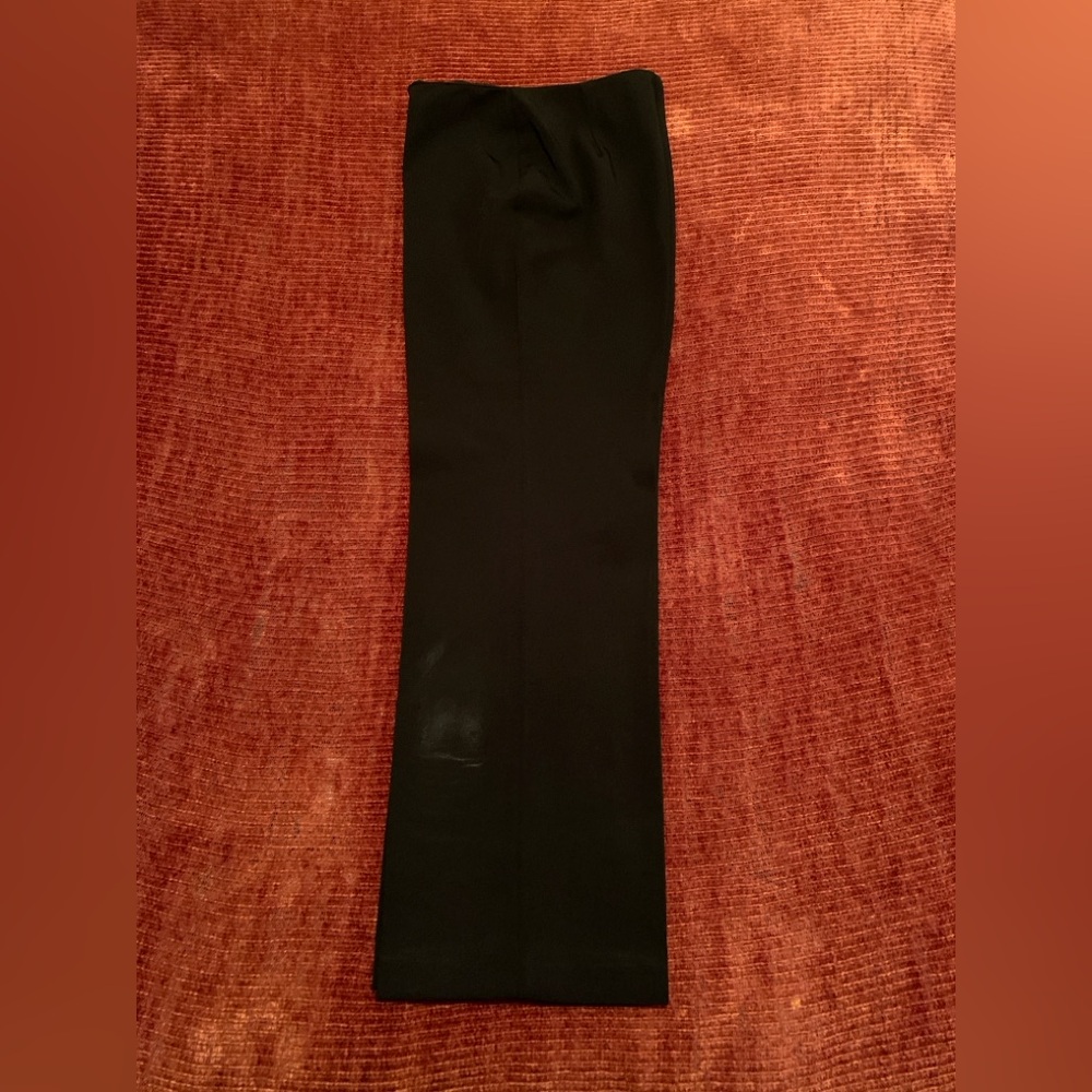 Black Straight Leg Business-Casual Pants (Thin Polyester)